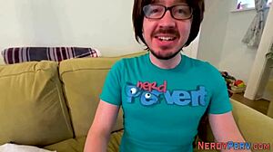 I tricked the Leeds geek into spraying cum in my mouth