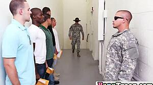 bangtroop military group handjob in uniform interracial reality scene