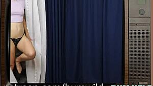 teen in sexy lingerie teases with her ass