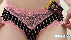 teen in sexy lingerie teases with her ass