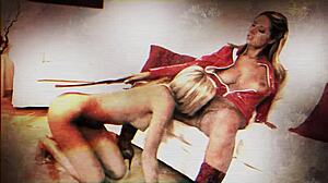 Lady bends over for intense doggystyle blowjob