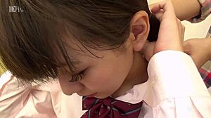 Kanon Sugiura in uniform seducing her teacher in a naughty encounter