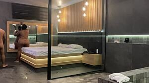 Brunette rides my cock to orgasm