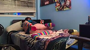 gay chiot practices with monster bad dragon toy.