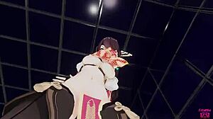 Masked Bitch Beidou Rides Hard in Wild 3D Sex