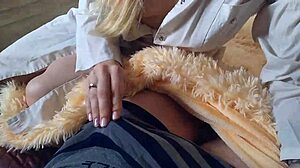 Nurse assists patient with oral swelling relief