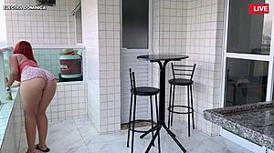 Hired NAUGHTY employee SHAKES huge ASS in short