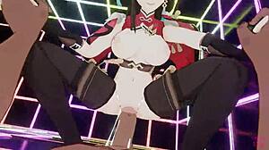 Masked Bitch Beidou Rides Hard in Wild 3D Sex