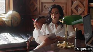 Naughty Secretary Valentina Blows And Rides Boss's Monster Cock