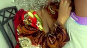 I can’t resist granny’s mouth on my big black 11-inch cock