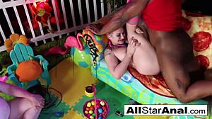 Leya Falcon Feeds Her BBC Anal Creampie to Her Chicken Cuck Siss!