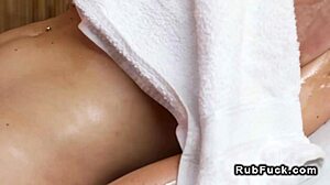 Huge Fake Tits Babe Rides Masseur's Cock in Nuru Massage