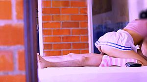 latina teen stepdaughter's tight body tempts him in apartment