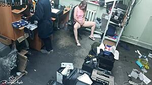 Slutty blonde dares to masturbate publicly next to a stranger