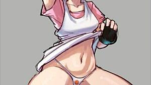 Naked hentai characters cum with monster in dragon ball z gt scenes.