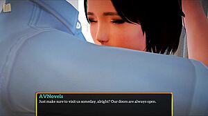 My new family explores a game with small tits