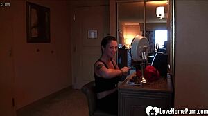 Juicy babe with big tits rides my cock hard!