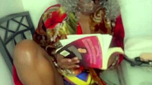 I can’t resist granny’s mouth on my big black 11-inch cock