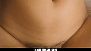 Stepbrother convinces stepsister to exercise throat