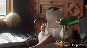 Naughty Secretary Valentina Blows And Rides Boss's Monster Cock