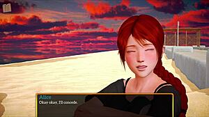 My new family explores a game with small tits