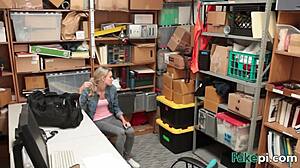 Slim Blonde Babe Shows Butterfly Tattoo And Gaping Pussy