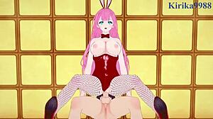 Intense sex with Mafuyu Kirisu in hentai 😈