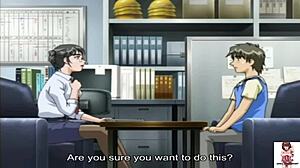 women at work get anal and blowjobs in hentai style