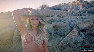 Petite Blonde Emma Hix Poses Outdoor for Playboy with Amazing Ass!