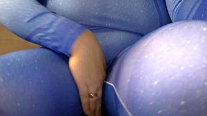 Hey, check my big boobed wife in Lews cosplay stretching her pussy with a huge dildo!