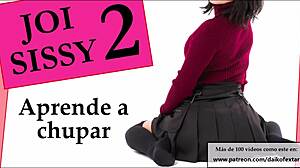 A sissy named Joi learns how to suck and get feminized with the help of a strapon