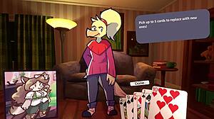 i watch 2 chicks playing furry strip poker