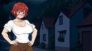 Tomboy gives risky blowjob under table!