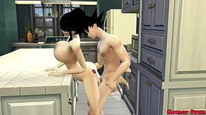 milk madre y esposa, hermosa mama follada por hijos en la cocina?