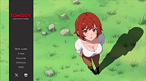 Tomboy gives risky blowjob under table!