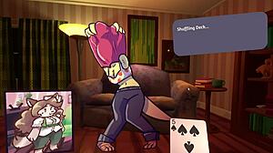 i watch 2 chicks playing furry strip poker