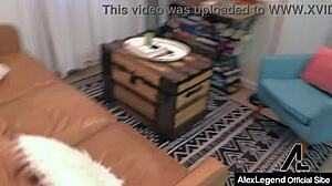 I let Alex Legend fuck me as rent payment, deepthroating his cock.