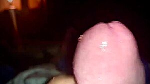 Sexy hands jerking big cock close up