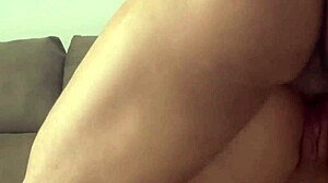 Latina gets cum in pussy and ass, left full of cum