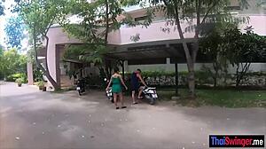 On a Thailand motorbike tour, these teens get into bareback fucking