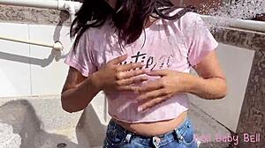 Shy Stepsister Gets Wet And Naked For Brother's POV