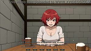 Tomboy gives risky blowjob under table!