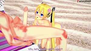 marie rose enjoys bikini time on the beach in 3d fantasy