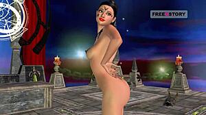 Animated 3D Cartoon Shows Indian Teen Posing Seductively in Various Positions!