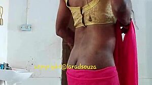 I admire Lara Dsouza's sexy crossdresser style in saree