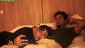 Watching Movie With Stepbrother And Swallowing Penis