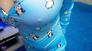 Cheating wife sucks dick and fucks while her husband is not at home