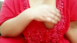 indian lonely bhabi subtly shows her boobs in suggestive pose