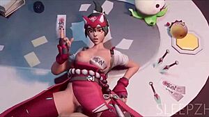 overwatch kiriko porn compilation with sound