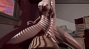 Elza L in uncensored 3D SFM hentai porn cartoon